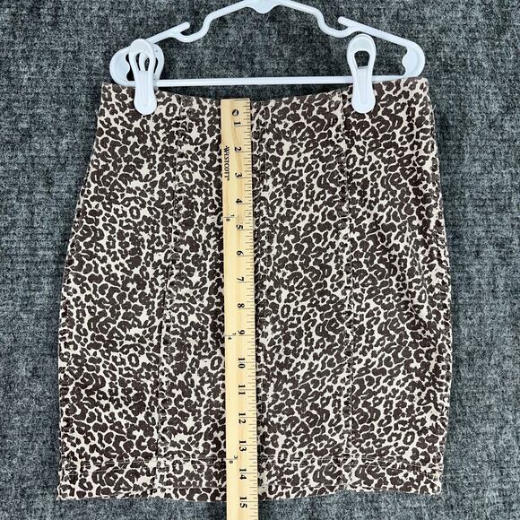 Free People Skirt Womens 0 Cheetah Print Club Party Short Mini Stretch - Picture 9 of 10